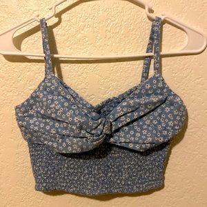 Blue flowered tank from American eagle